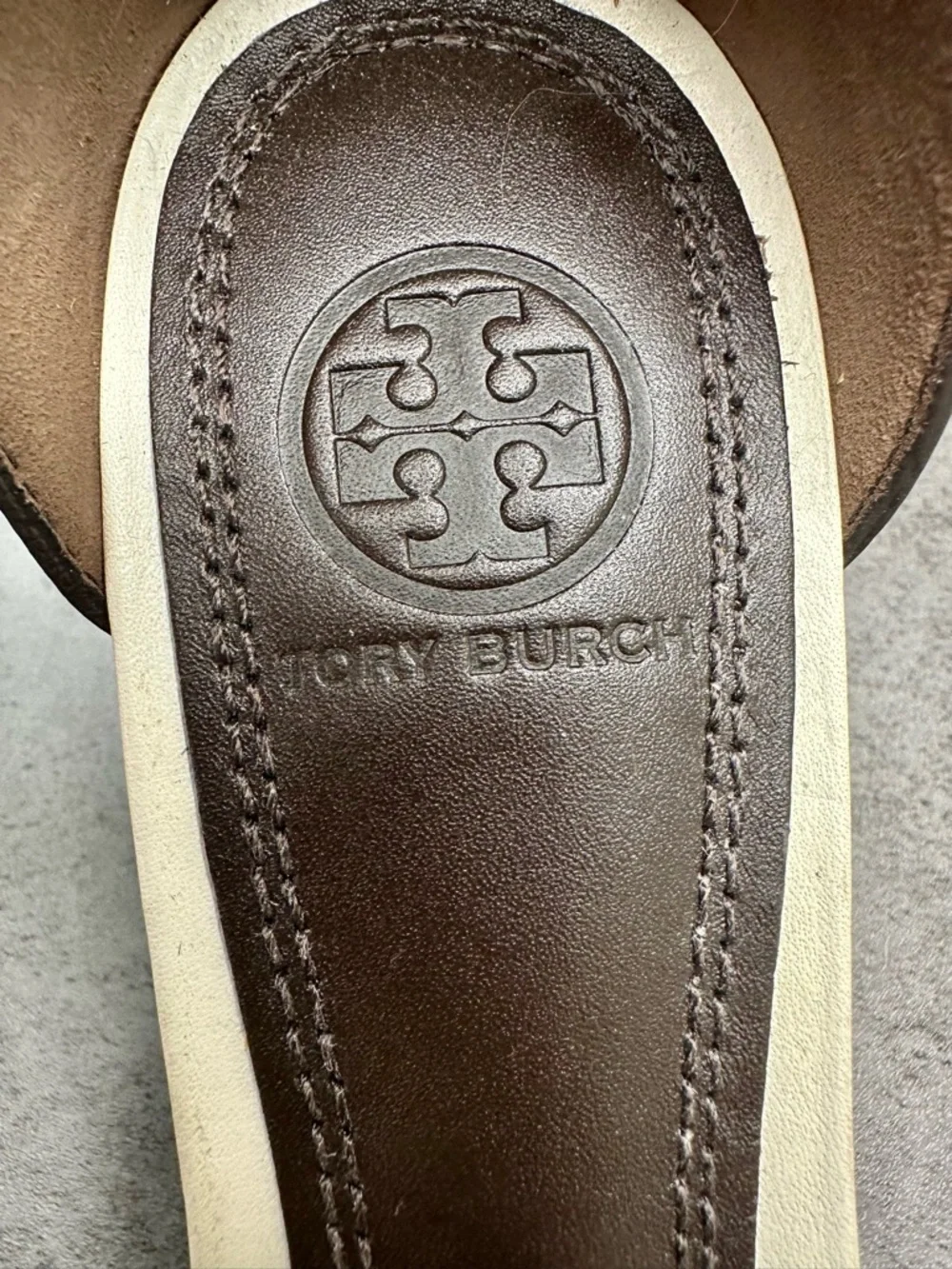 Tory Burch Snake Print Leather D’Orsay Flats Ankle Strap Size 7 - Picture 2 of 6